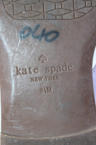 Kate Spade Womens Spade Charm Medallion Bow Tied Flip Flops White Size 8.5