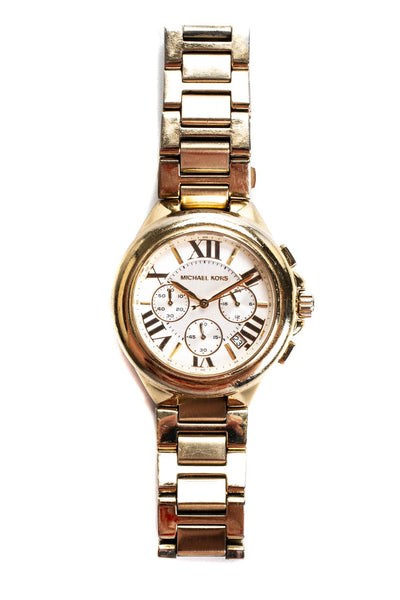 Michael Kors Womens Camille Stainless Steel Wrist Watch Gold Toned MK-5635
