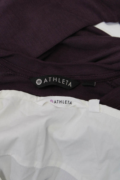 Athleta Womens Tops Pants Plum Size 4 S Lot 3