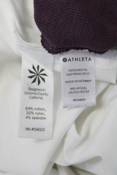 Athleta Womens Tops Pants Plum Size 4 S Lot 3