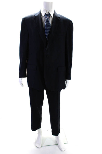 Polo Ralph Lauren Mens Wool Notch Collar Long Sleeve 2 Button Suit Navy Size 48R