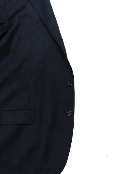 Polo Ralph Lauren Mens Wool Notch Collar Long Sleeve 2 Button Suit Navy Size 48R