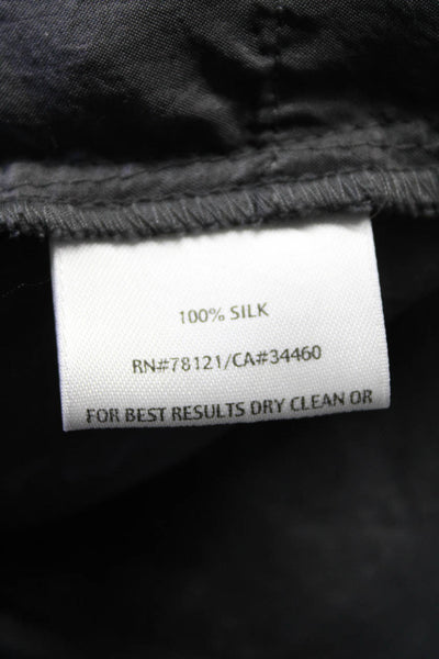 Eileen Fisher Womens Silk Georgette Tiered Scoop Neck Tank Blouse Gray Size XS