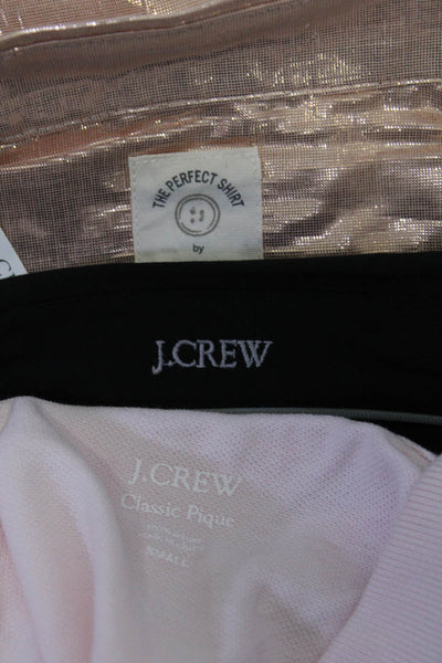 J Crew Womens Cotton Buttoned Collared Long Sleeve Tops Pink Size S 2 Lot 3