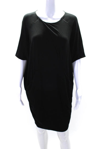COS Womens Short Sleeve Pleated Blouson Dress Black Size XS