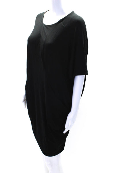 COS Womens Short Sleeve Pleated Blouson Dress Black Size XS