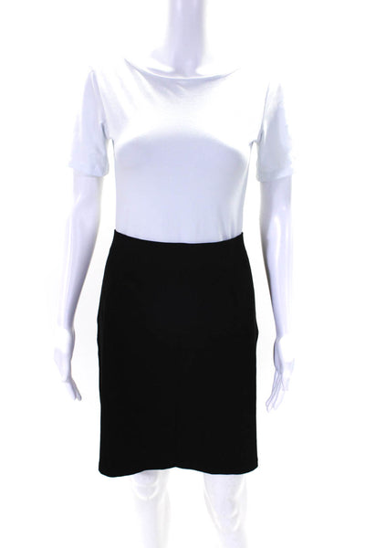Eileen Fisher Womens Elastic Waist Unlined Mini Pencil Skirt Black Size XL