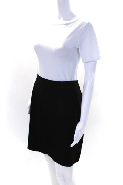 Eileen Fisher Womens Elastic Waist Unlined Mini Pencil Skirt Black Size XL