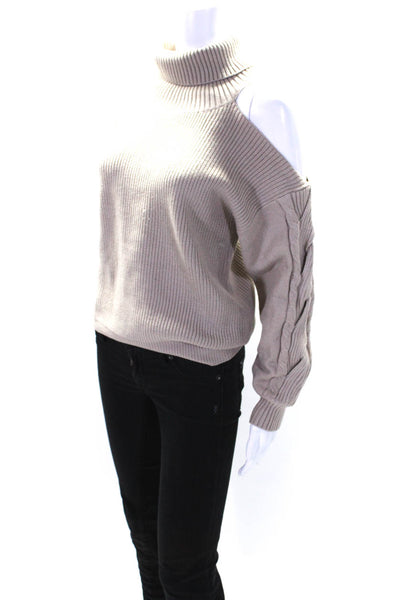 Elan Womens Ribbed Textured Knitted Long Sleeve Pullover Sweater Brown Size XS