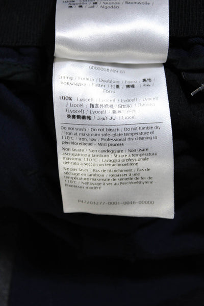 Valentino Womens Drawstring Waist 4 Pocket High-Rise Bootcut Pants Navy Size 48