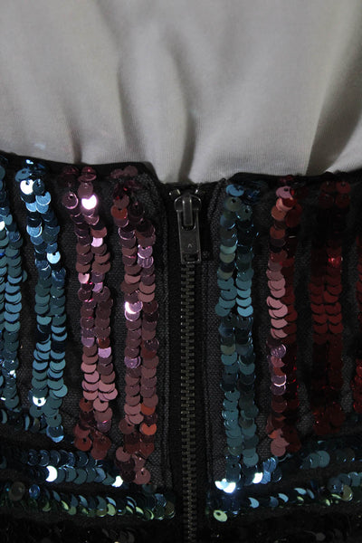 Moulinette Soeurs Anthropologie Women's Hook Closure Sequin Mini Skirt Size 4