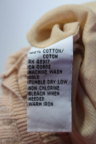 Calvin Klein Womens Orange Cotton Open Knit Scoop Neck Tank Top Size S