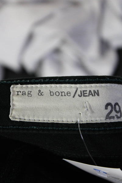 Rag & Bone Jean Womens Stretch Mid Rise Legging Skinny Jeans Green Size 29