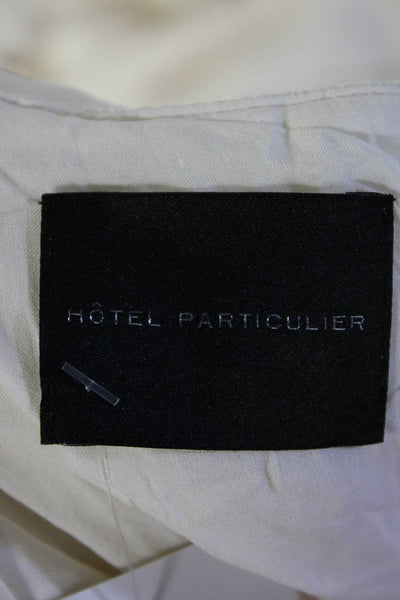 Hotel Particulier Womens White Pleated High Rise Side Zip Mini Shorts Size S/4