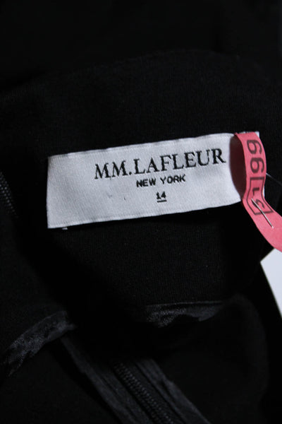 M.M. Lafleur Womens Stretch Sleeveless Crew Neck Sheath Dress Black Size 14
