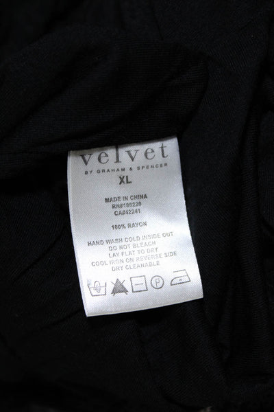 Velvet Womens Jersey Knit Sequined Scoop Neck Tank Dress Black Size XL