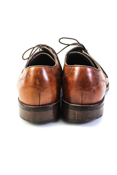 Cole Haan Mens Leather Lace Up Dress Shoes Loafers Brown Size 12M