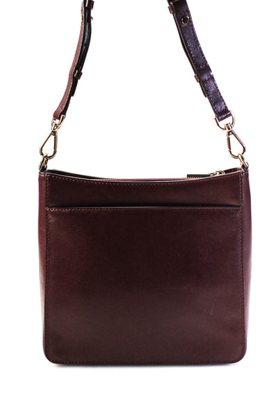 Michael Kors Womens Leather Zip Top Rectangular Crossbody Bag Red Handbag