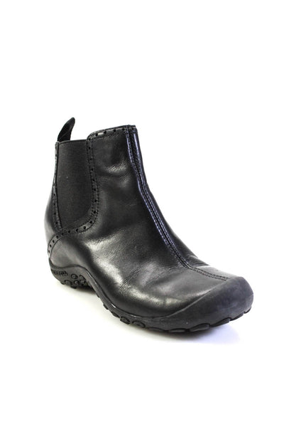 Merrell Womens Plaza Mid Round Toe Leather Ankle Boots Black Size 7