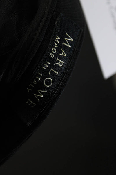 Marlowe Womens Wool Front Zip Wide Leg High Rise Dress Pants Black Size 46/12