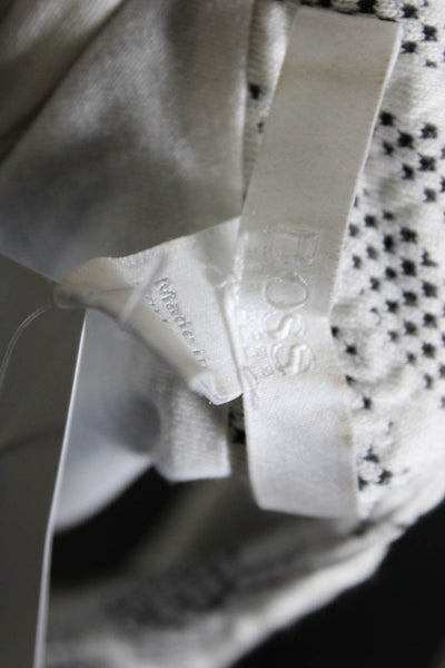 Boss Hugo Boss Womens Abstract Print Sleeveless Sheath Dress White Size M
