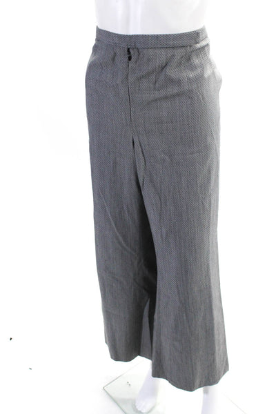 Marlowe Womens Single Breasted Polka Dot 2 Piece Pants Suit Gray Size 46