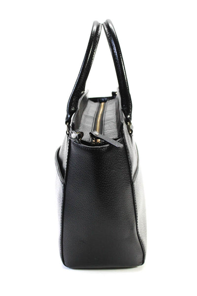 Kate Spade Womens Leather Zip Closure Detachable Crossbody Handbag Black Size M