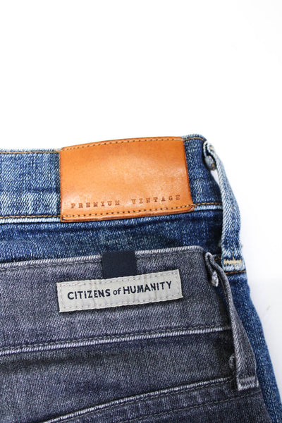 Citizens of Humanity Womens Blue Medium Wash Distress Jeans Size 28 lot 2