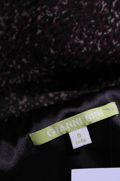 Gianni Bini Womens Chiffon V-Neck Long Sleeve Empire Waist Dress Brown Size 0