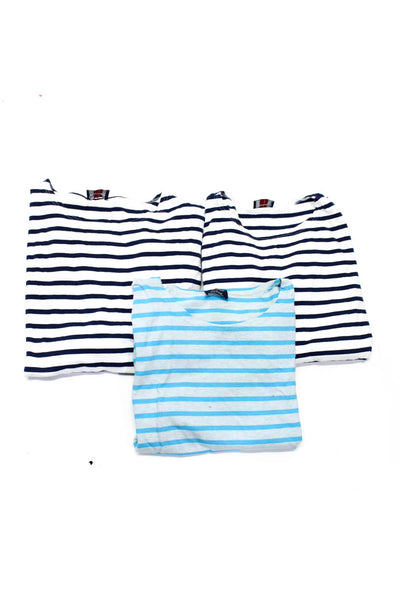 Saint James for J Crew Womens Cotton Striped T-Shirt Top Blue Size M S Lot 2