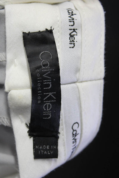 Calvin Klein Collection Womens High Rise Wide Leg Dress Pants Beige Size 10