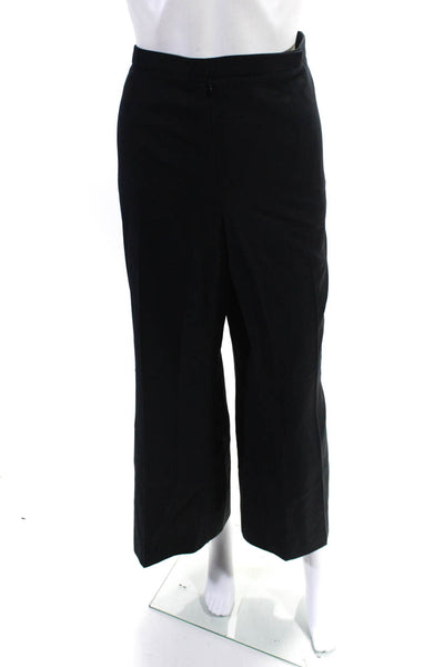 Marlowe Womens Wool High Waisted Wide Leg Dress Pants Black Size 46