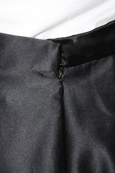 ABS Evening Essentials Womens Black Zip Back Lined A-Line Skirt Size 10