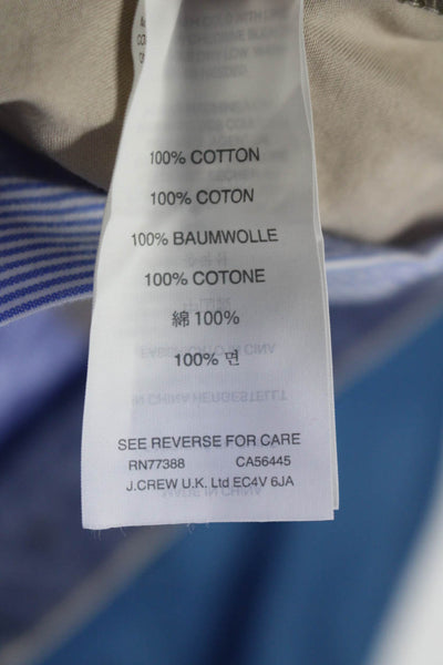 J Crew Calvin Klein Mens Khaki Club Shorts Beige Blue Cotton Size 30 Lot 2