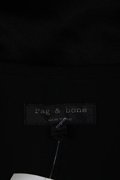 Rag & Bone Womens Black Crew Neck Open Back Sleeveless Layered Blouse Top Size S