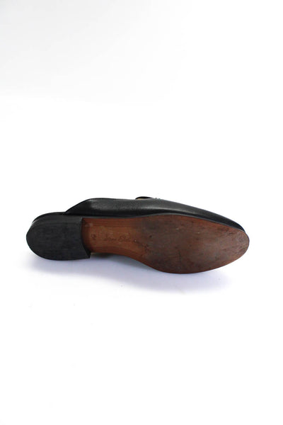 Sam Edelman Womens Slip On Round Toe Bit Mules Loafers Black Leather Size 5.5