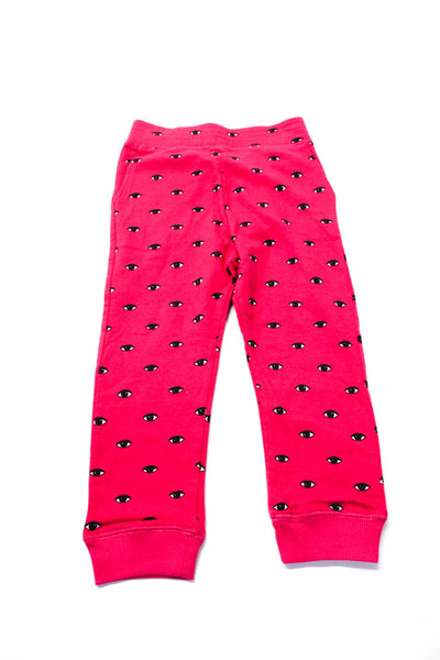 Kenzo Girls Graphic Print Spotted Elastic Slip-On Casual Leggings Pink Size 4