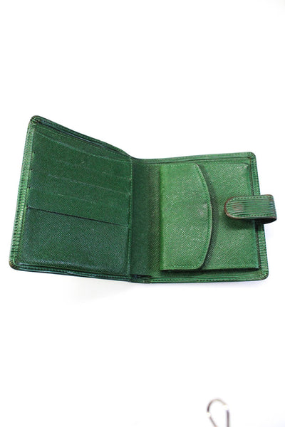 Louis Vuitton Womens Porte-Billets Epi Leather Square Bifold Wallet Dark Green