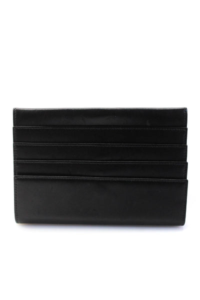 Ralph Lauren Womens Black Leather Multi Flap Wallet