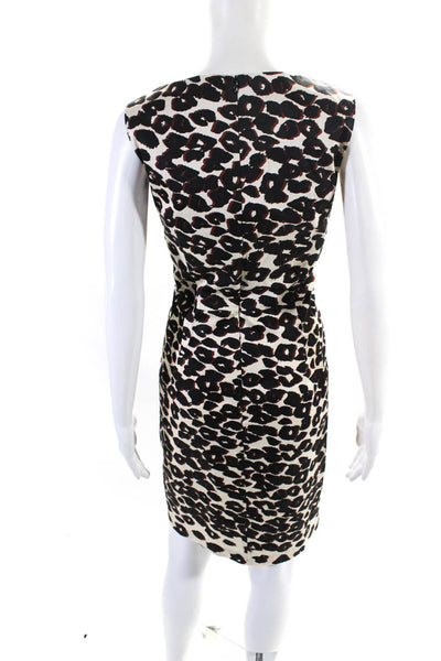Nanette Lepore Women's Sleeveless Cinch A-Line Mini Dress Animal Print Size 8