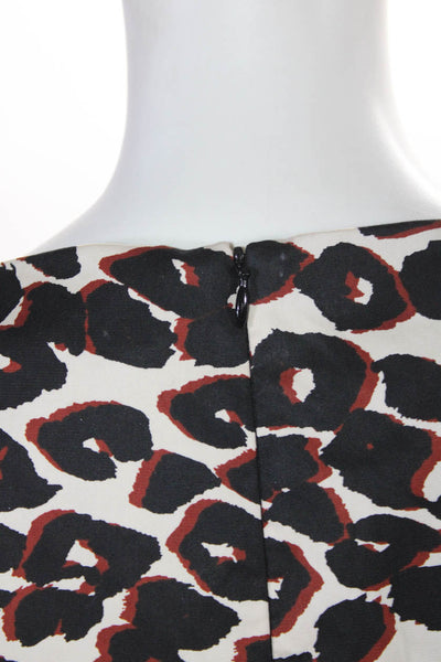 Nanette Lepore Women's Sleeveless Cinch A-Line Mini Dress Animal Print Size 8