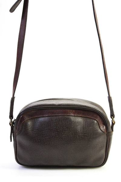 Mulberry Womens Textured Leather Zip Around Small Brown Crossbody Handbag