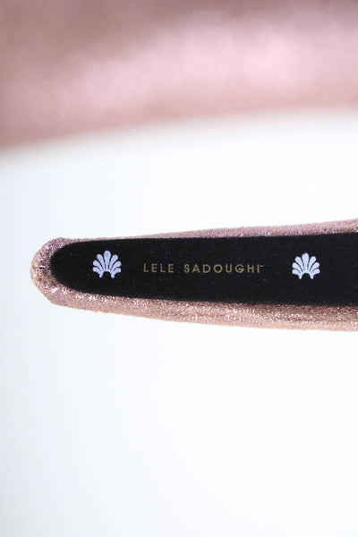 Lele Sadoughi Womens Metallic Pink Padded Simple Headband Size OS