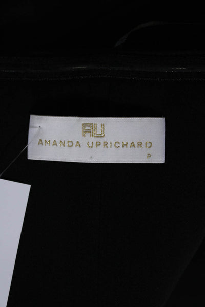 Amanda Uprichard Womens Back Zip Strapless Sweetheart Top Black Size Small