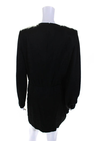 Hoss Intropia Womens Long Sleeve Back Zip Dress Black White Size 38