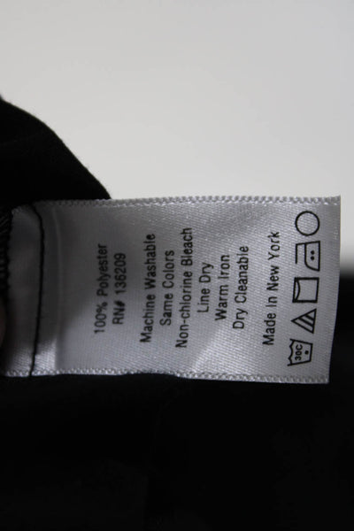 Hatch Womens V-Neck Short Sleeve Button Up Tapered Jumpsuit Black Size 0