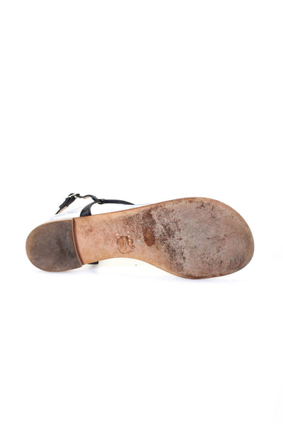 Giuseppe Zanotti Design Womens Rhinestone Flat T Strap Sandals Black Size 39 9