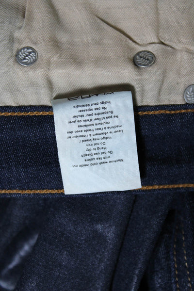 Rag & Bone Jean Womens Front Zip tapered Wax Jeans Denim Black Size 25