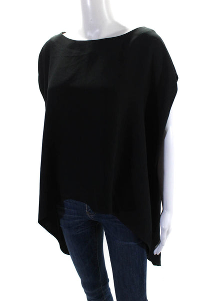IRO Womens Sleeveless Asymmetrical Scoop Neck Blouse Black Size 40