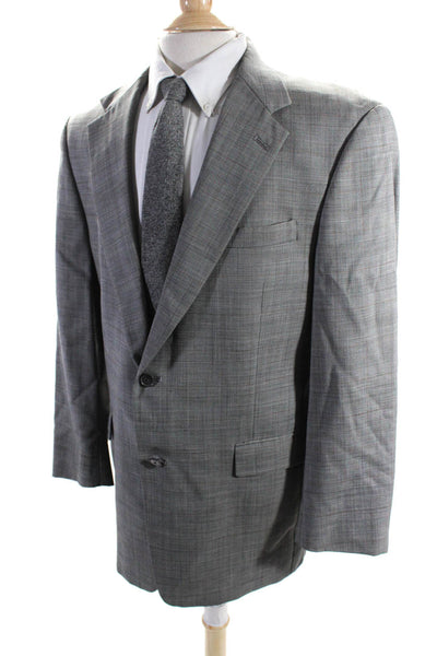 Austin Reed Mens Two Button Notched Lapel Front Pocket Blazer Gray Size 38